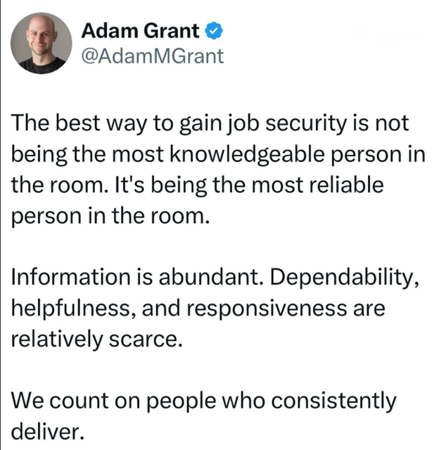 Adam Grant - Reliability